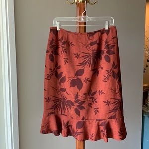 Gorgeous Le Suit Skirt in Burnt Orange and Brown 12